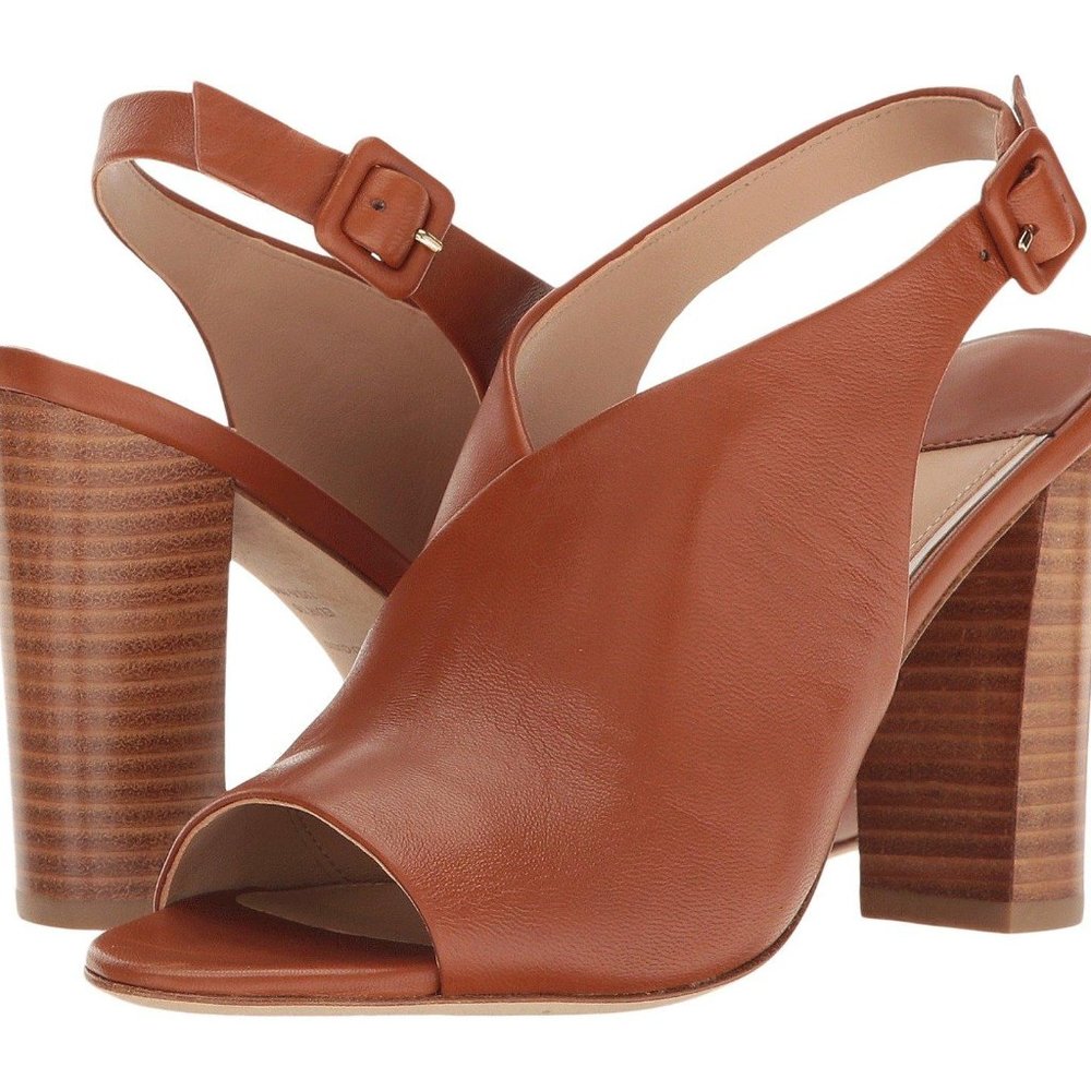🇺🇸 Diane Von Furstenberg Carini Leather Heels 8